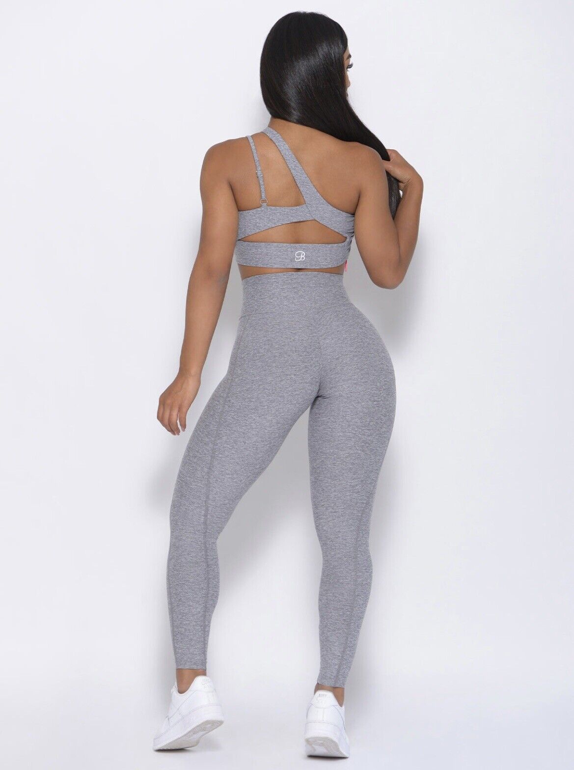 Ladies Seamless Workout Sets With One Shoulder