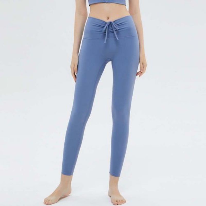 Wholesale Comfortable Breathable Lace-up Gym Seamless Leggings-C1008