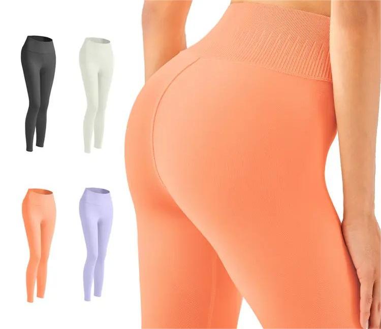 Solid Color Tummy Control Womens Fitness Leggings