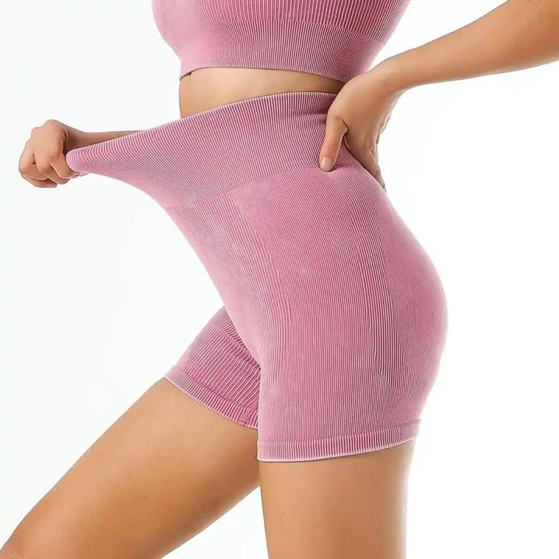 Wholesale High Elastic Seamless High Waist Sports Shorts-C2012