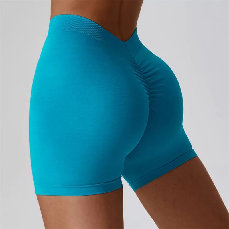 Wholesale V-shaped Back Waist Design Butt Lift Sports Shorts-C2019